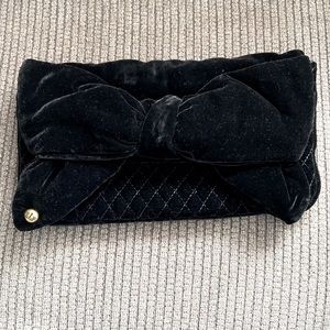 Black Velvet Juicy clutch. Fold over and extra zippered pocket.